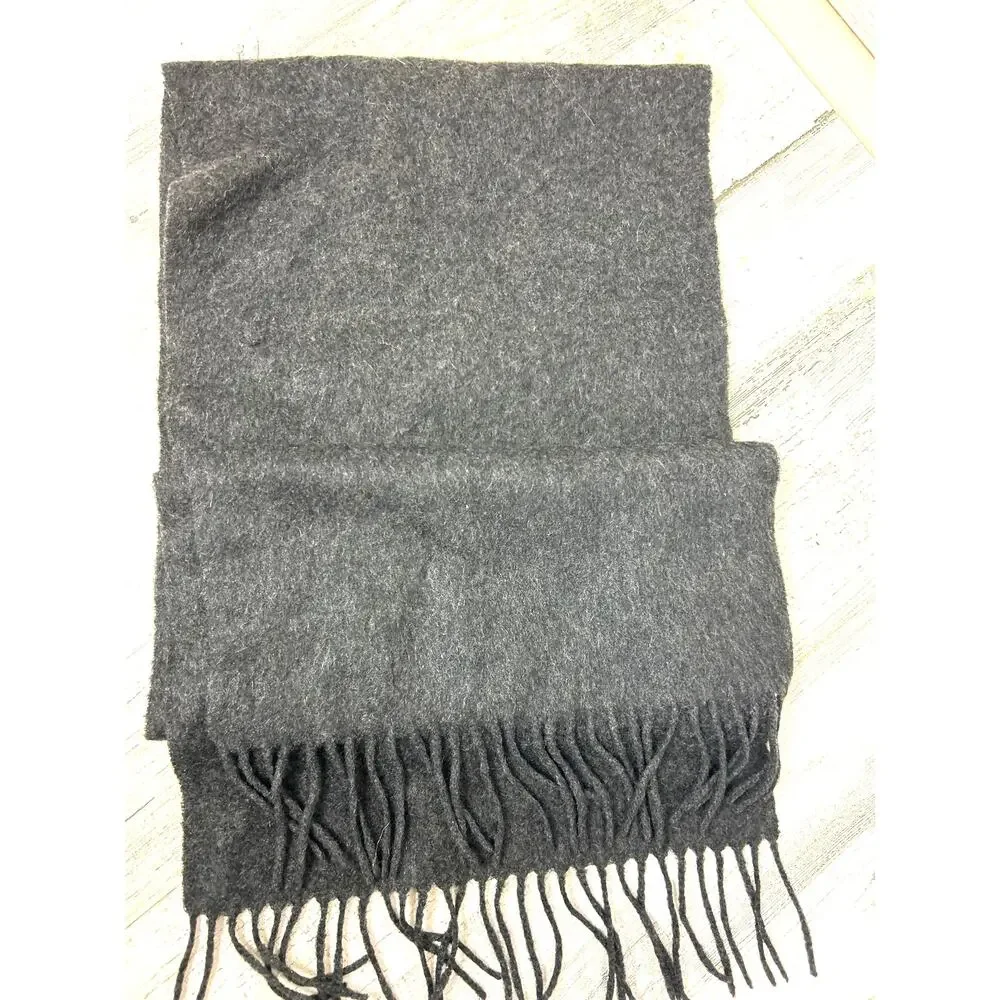 Geoffrey Beene Unisex Gray Ultra Soft 100% Cashmere Tassel Winter Scarf Gift